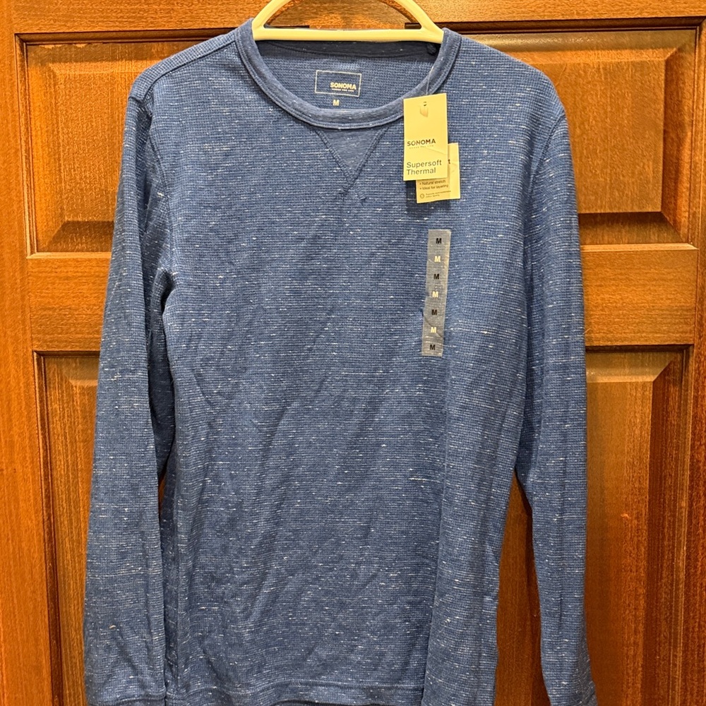 Sonoma Heathered Blue Long Sleeve Tee